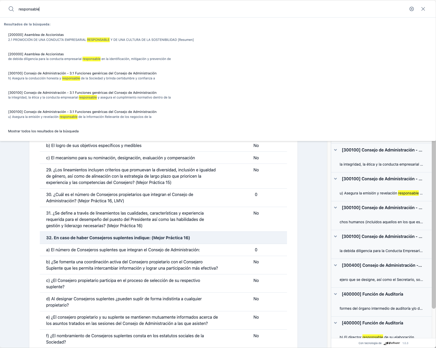 Resultados resaltados